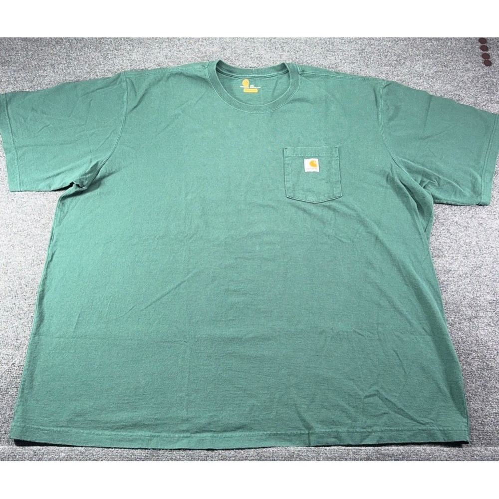 Carhartt K87 Mens 4XL Green Pocket T-Shirt Original Fit Short Sleeve Cotton Tee